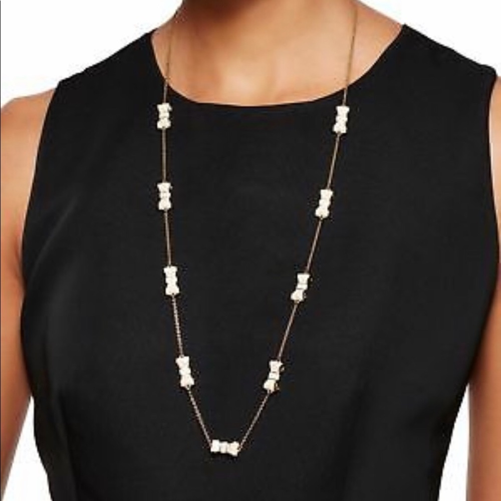 NWOT Kate Spade Take a Bow Necklace, Pink